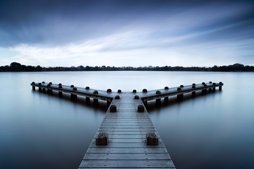 Rustige morgen bij de pier